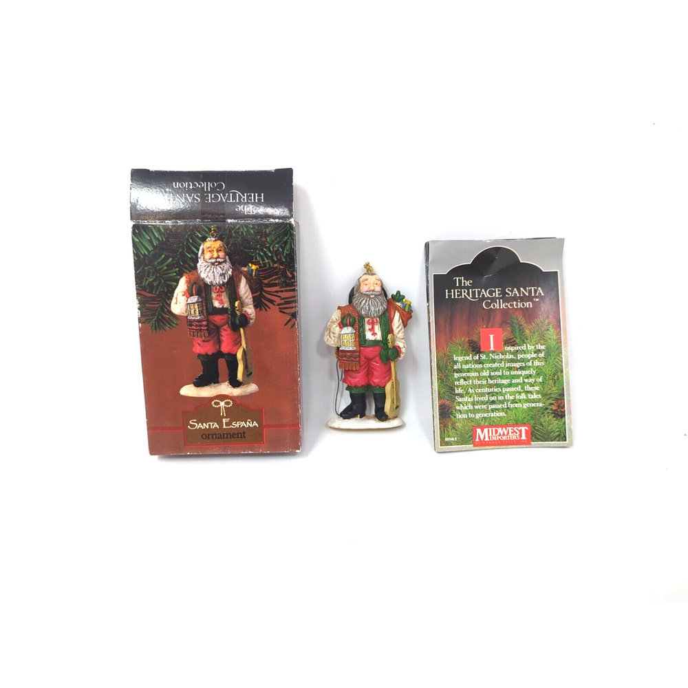 Midwest Cannon Falls Heritage Santa Ornament NOS NIB Santa Espana 07376-6